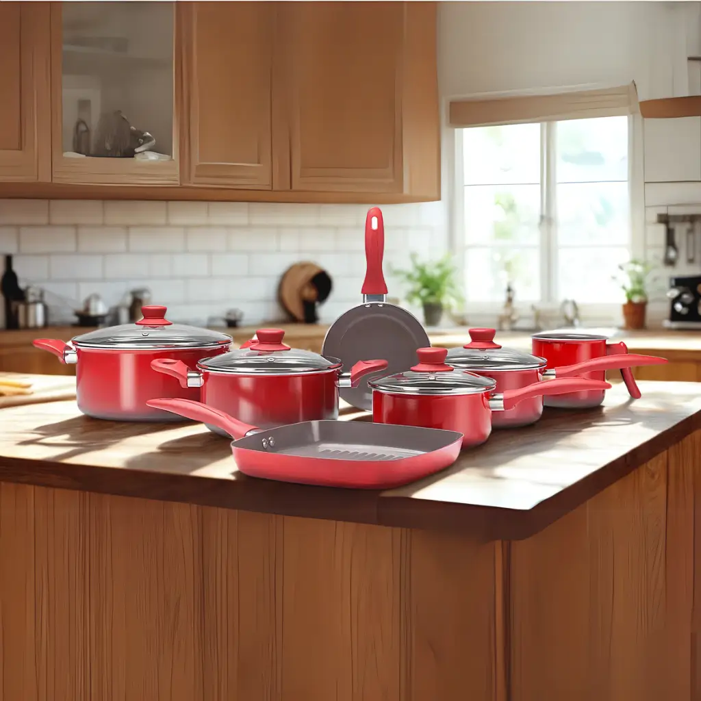Brinox Ceramic Life Easy 7 Peças Vermelha