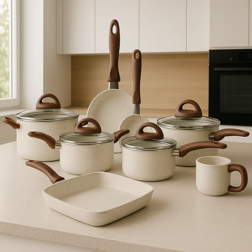 Conjunto de Panelas de Cerâmica Smart Plus 8 peças - C.L Vanilla